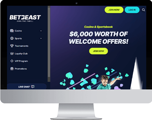 BetBeast Casino on desktop